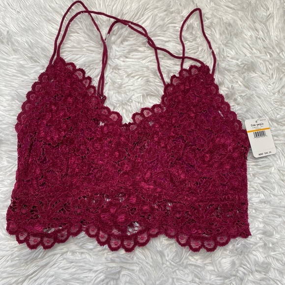 Free People | Celine Mulberry Velvet Bralette - Picture 4 of 9